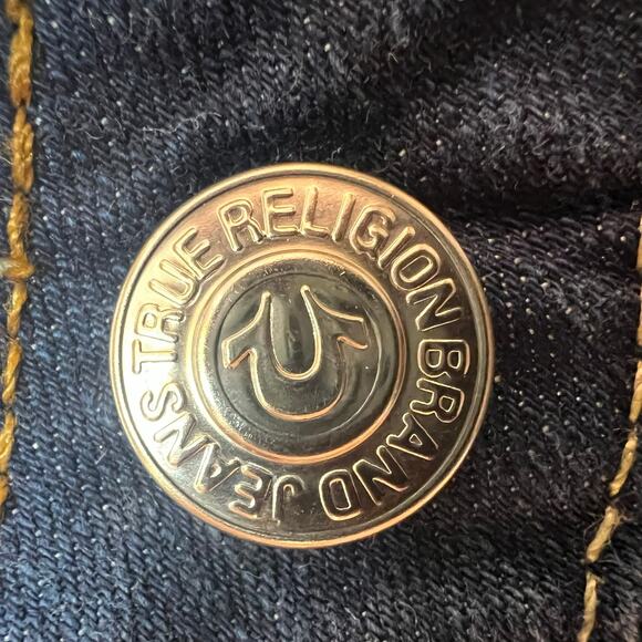 True Religion Women's Billy Jeans Size 28 Dark Wash Straight Denim Low Rise - Picture 9 of 15